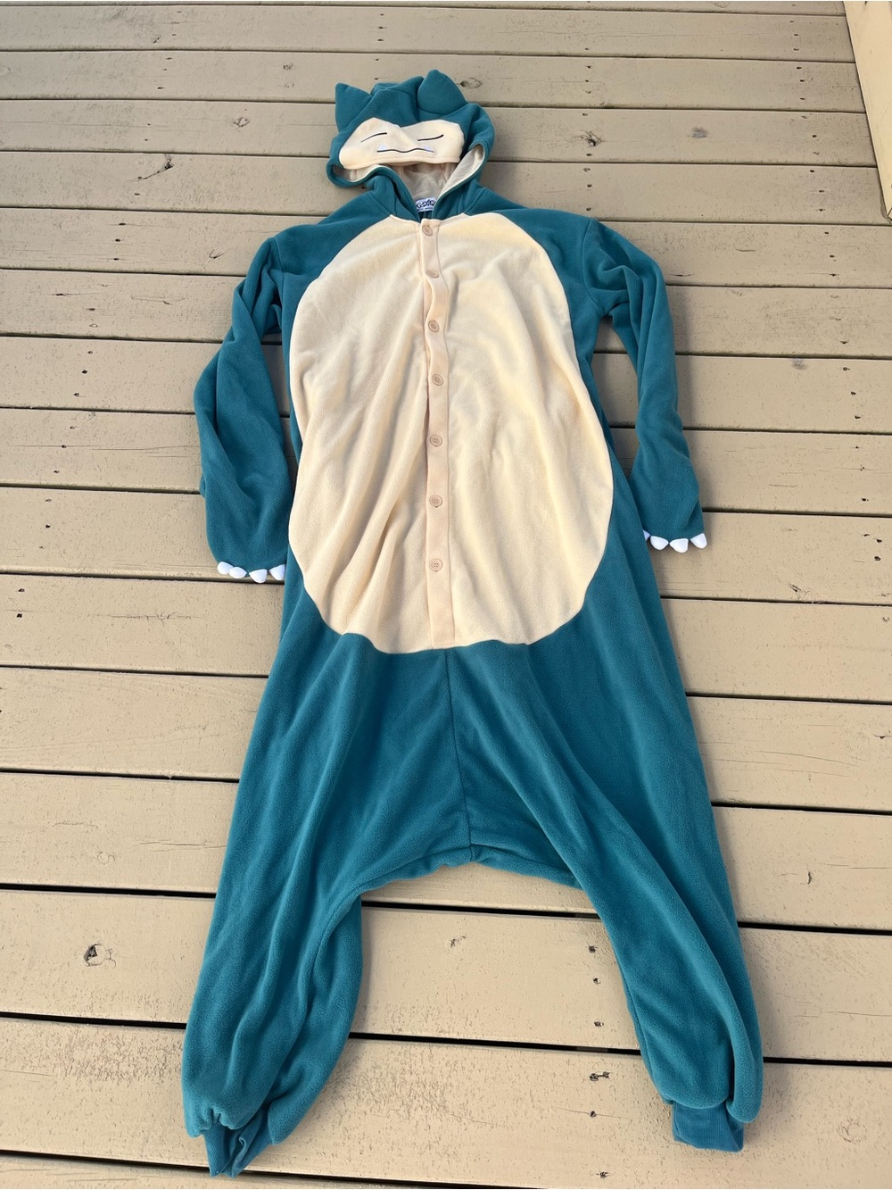 Pokemon snorlax costume zip up suit